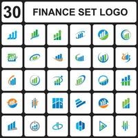 finanzielles Set-Logo, Business-Set-Logo vektor