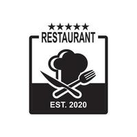 Restaurantvektor, Lebensmittellogovektor vektor