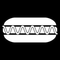 Hot-Dog-Symbol weiße Farbe vektor