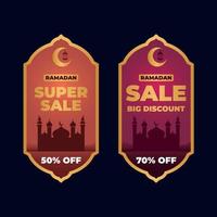 ramadan kareem försäljning design vektor. lämplig för gratulationskort, affisch och banderoll vektor