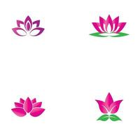 Schönheit Vektor Lotus Blumen Design Logo Vorlage Symbol