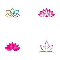 Schönheit Vektor Lotus Blumen Design Logo Vorlage Symbol