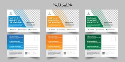 Corporate Business oder Marketingagentur Postkartenvorlagendesign und Eddm-Postkartendesignvorlage vektor