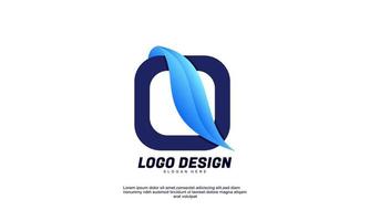 abstrakt illustration kreativ idé inspiration logotyp varumärke företag och företag design gradient färg vektor