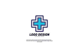 Aktienvektor abstraktes kreatives Logo medizinische Apotheke für gesundes Firmendesign Vektor