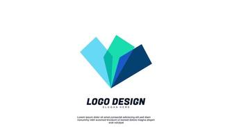 abstraktes kreatives modernes Icon-Design-Logo-Element mit Firmenvisitenkartenvorlage am besten für Markenidentität und Logo-Vektor vektor