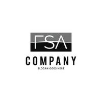 Anfangsbuchstabe fsa Symbol Vektor Logo Vorlage Illustration Design