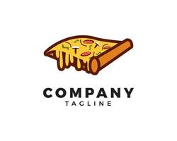 pizza logotyp mall, snabbmat vektor design, italiensk pizza restaurang design logotyp