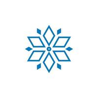 Schneevektor, abstraktes kaltes Logo vektor