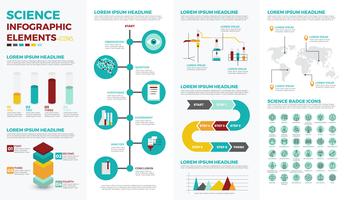 Vetenskapsundervisning infografiska element vektor