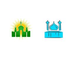 Satz von Moschee-Logo-Vorlagen-Design-Vektor vektor