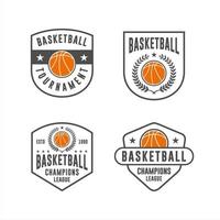basketturnering vektor logotyp samlingar