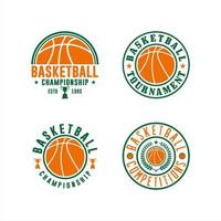 basket mästerskap vektor logotyp set