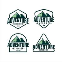 Adventure Explorer Design-Logo-Sammlung vektor