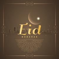 Abstrakt Eid Mubarak religiös bakgrund vektor