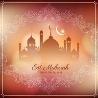 Abstrakt religiös Eid Mubarak islamisk bakgrund vektor