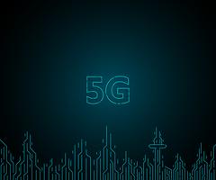 5G zukünftiges drahtloses Internet vektor