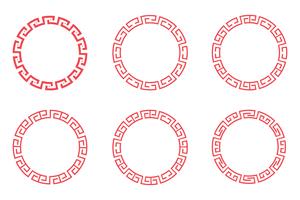 Chinesisches rotes Kreisbühnenbild vektor