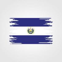 el Salvador flagga med akvarell pensel stil design vektor