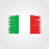 italien-flagge mit pinselstil vektor