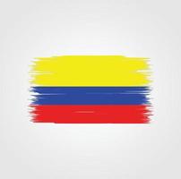 Kolumbien-Flagge mit Pinselstil vektor