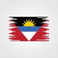 antigua och barbuda flagga med akvarell pensel stil design vektor