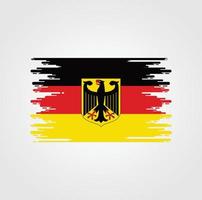 Tyskland flagga med akvarell borste stil design vektor