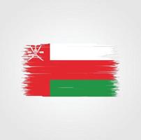 Oman-Flagge mit Pinselstil vektor