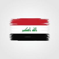 irak-flagge mit pinselstil vektor