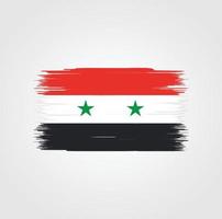 syrien-flagge mit pinselstil vektor