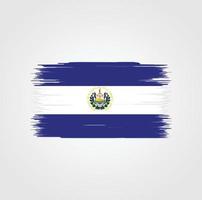 el Salvador flagga med pensel stil vektor