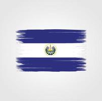 Flagge von El Salvador mit Pinselstil vektor