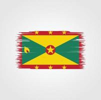 Grenada-Flagge mit Pinselstil vektor