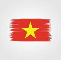 vietnam-flagge mit pinselstil vektor