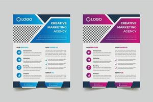 professionelle Flyer-Designvorlage für kreative Marketingagenturen vektor