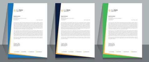 kreatives Corporate Business Briefkopf-Vorlagendesign. vektor