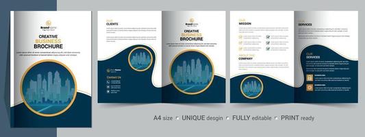 kreativa corporate modern business bifold broschyr malldesign. vektor