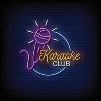 Karaoke Club Leuchtreklamen Stil Text Vektor