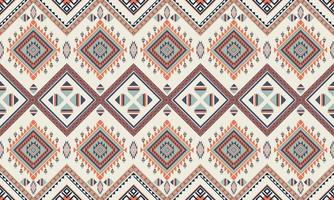 geometrisches ethnisches Muster. Teppich, Tapete, Kleidung, Verpackung, Batik, Stoff, Vektorillustrationsstickereiart. vektor