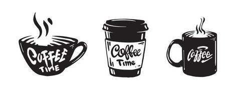 kaffeeillustration für logo-ressource vektor