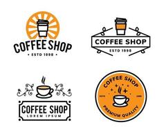 kaffe logotyp malldesign vektor