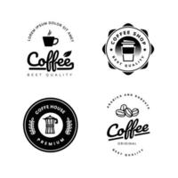 kaffe logotyp malldesign vektor