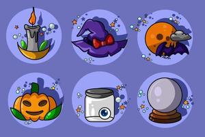 die beliebteste Halloween-Icon-Design-Illustration vektor