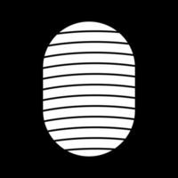 Symbol für die weiße Farbe des Fingerabdrucks. vektor