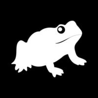 Frosch ist ein weißes Symbol. vektor