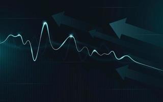 finanzbörsendiagramm zum börseninvestitionshandel, bullish point, bearish point. Trend des Diagramms für Geschäftsideen und alle Kunstwerke. Vektor-Illustration. vektor