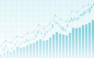 finanzbörsendiagramm zum börseninvestitionshandel, bullish point, bearish point. Trend des Diagramms für Geschäftsideen und alle Kunstwerke. Vektor-Illustration. vektor