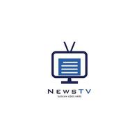 Medien- und TV-Nachrichten-Vektor-Logo-Icon-Design-Vorlagenelemente vektor