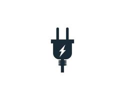 elektrisk anslutning tråd ikon vektor logotyp mall illustration design