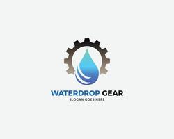 Wassertropfen-Gang-Logo-Konzeptdesign vektor